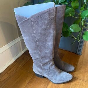 Bandolino Taupe Suede Over-the-Knee Boots